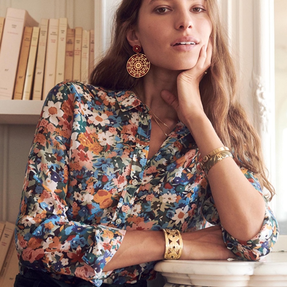 Sezane Pierro Fall Flower Shirt
